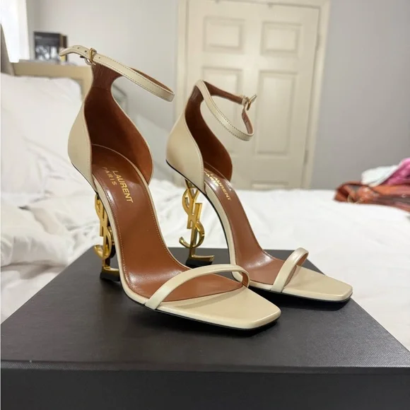SAINT LAURENT OPYUM SANDAL HEELS - Picture 2 of 10